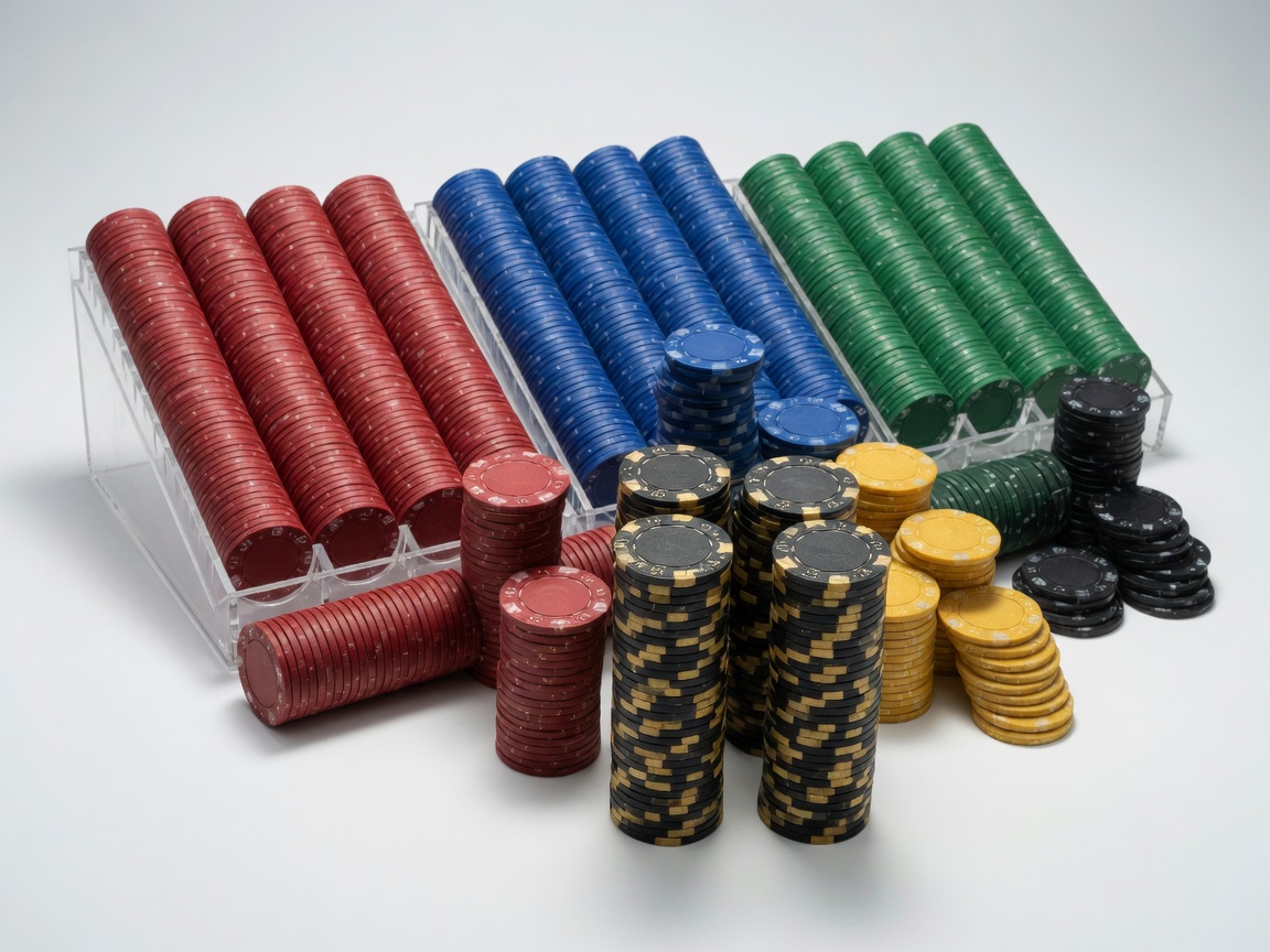 Deluxe Clay Poker Tourney chips 5 colors *up to 100 players* rental — BSA Events Metro Detroit