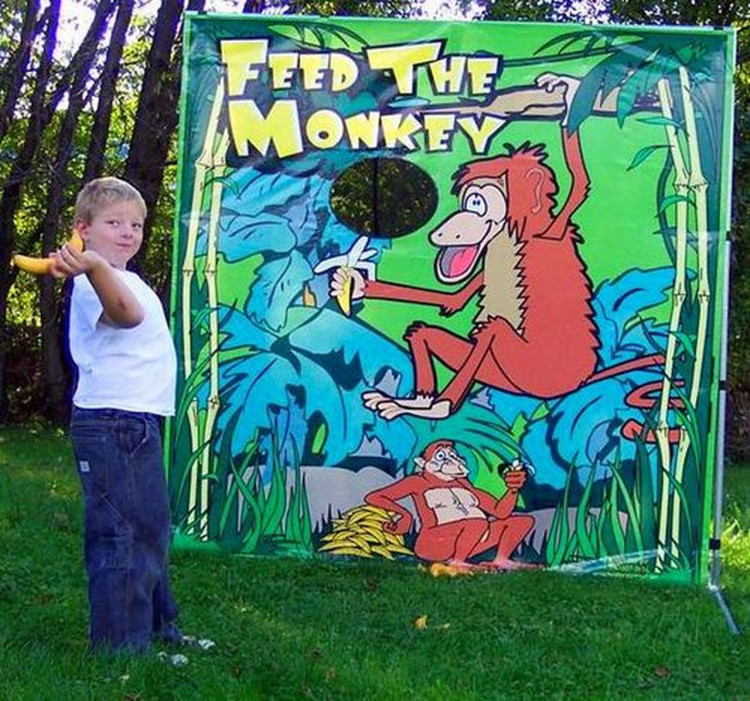 Tarp toss game - Feed the Monkey rental — BSA Events Metro Detroit