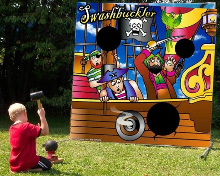 Tarp toss game - Pirate Ship Cannon Launcher rental — BSA Events Metro Detroit