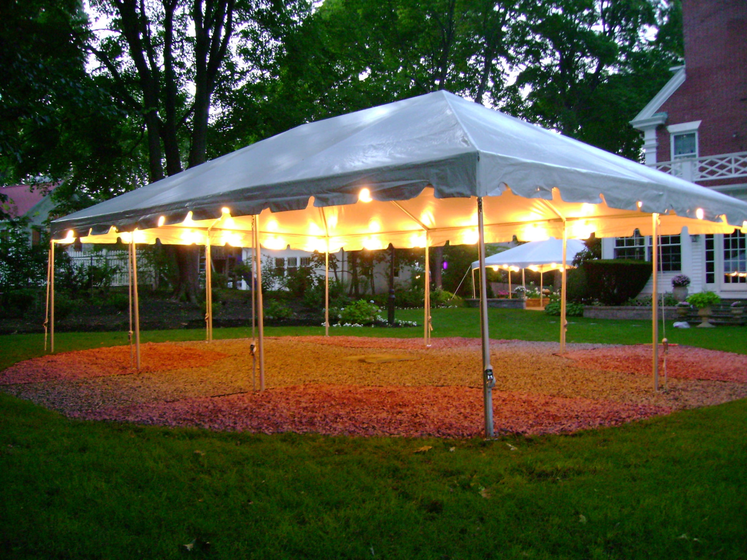 Tent lights 20 ft strand rental — BSA Events Metro Detroit