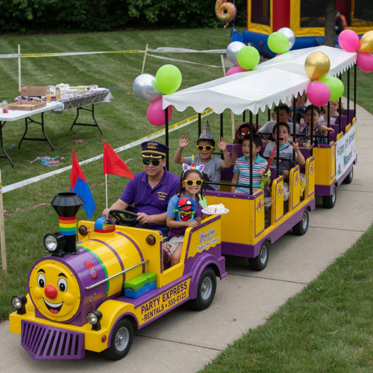 Trackless Train rental — BSA Events Metro Detroit