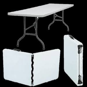 6' Plastic Folding Tables rental — BSA Events Metro Detroit